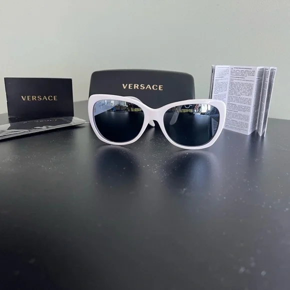 Versace | Accessories | Versace White Designer Sunglasses  display picture 3